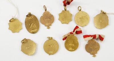 Nine gilt and enamel Ranelagh Club Polo medals - 2