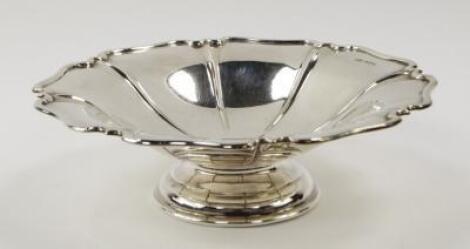 An Edward VII silver pedestal dish