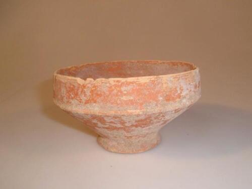 A Roman footed pottery bowl