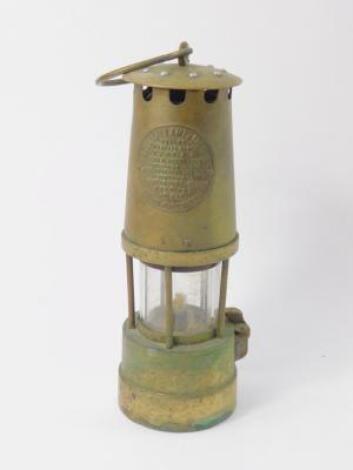 A Protector Lamp and Lighting Co Ltd brass miners lamp