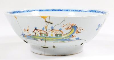 An 18thC English Delft bowl - 8