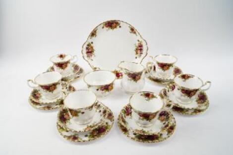 A Royal Albert porcelain part tea service