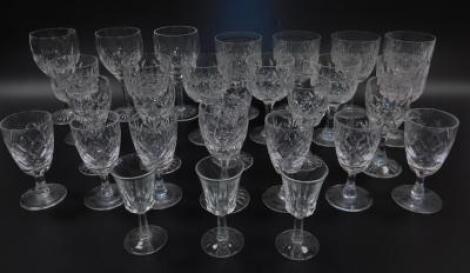 A set of four Thomas Webb wine glasses