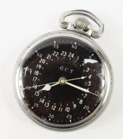 A Hamilton Watch Company Military Issue Greenwich Civil Time pocket watch