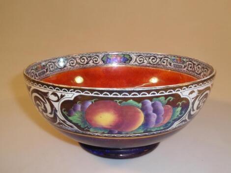 A Maling pottery bowl