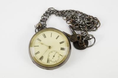 A Victorian gentleman's silver cased pocket watch