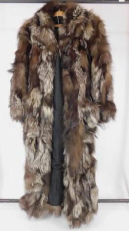 A full length fur coat