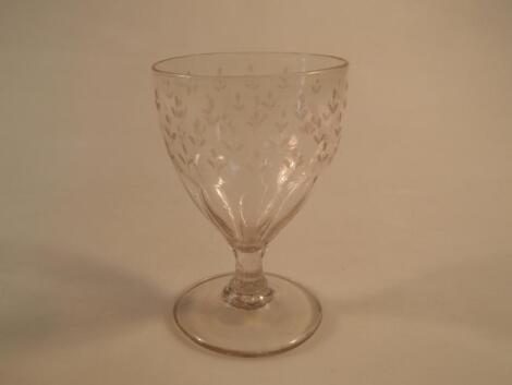 An early 19thC ( previously catalogued as 17th) wine glass