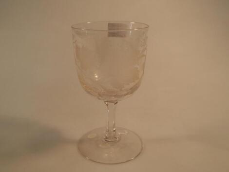 A Victorian wine goblet