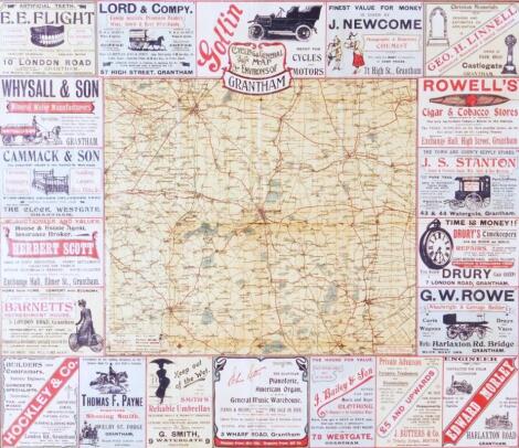 Grantham Interest. A Roberts & Co Cycling & General Map To The Environs Of Grantham