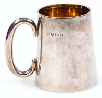 A George V silver and silver gilt christening mug