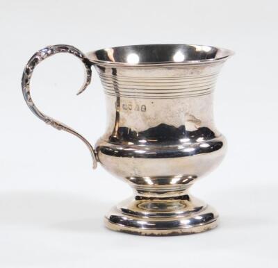 A George IV silver christening mug