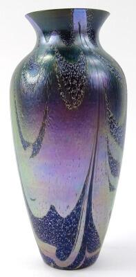 A 20thC iridescent Ditchfield style glass vase
