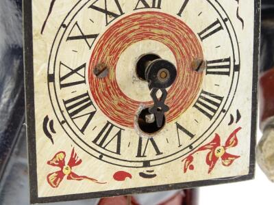 A Continental cast metal figure clock - 2