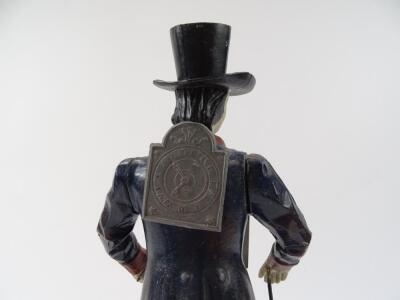 A Continental cast metal figure clock - 5