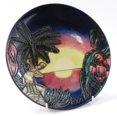 A Moorcroft Birth Of Light pattern plate