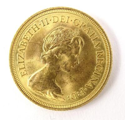 A Queen Elizabeth II full gold sovereign