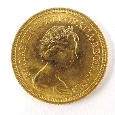 A Queen Elizabeth II full gold sovereign