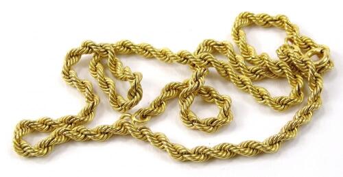 A 9ct gold rope twist necklace