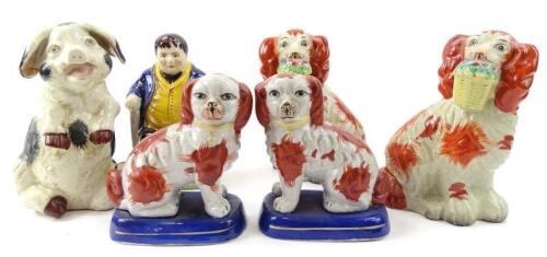 Various Staffordshire style figures