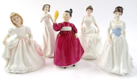 Five various Royal Doulton miniature figures