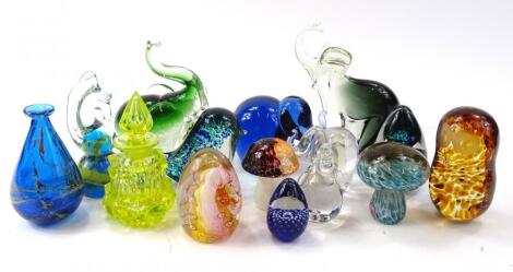 Various glass ornaments etc.