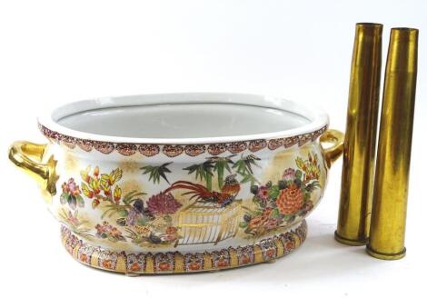 A modern oriental design pottery foot bath