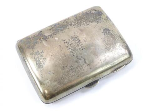 A George V silver cigarette case