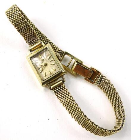 A 1950's ladies Omega 14ct gold wristwatch