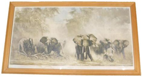 After David Shepherd. Elephants At Amboseli