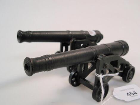 A pair of miniature cannons