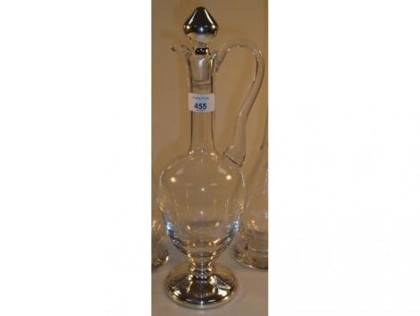 A Broadway glass claret jug