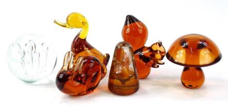 Various glass sculptures