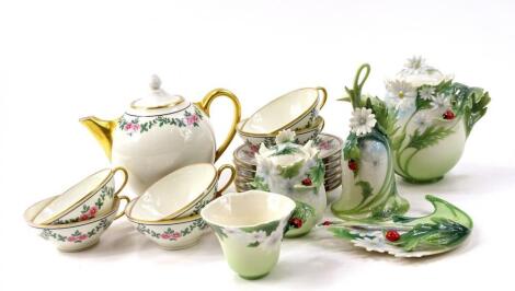 Various Franz semi porcelain wares