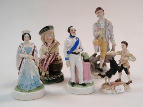 A 20thC Royal Crown Derby porcelain figure of Beau Brummell