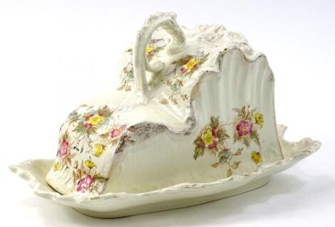 A Victorian pottery cheese dish