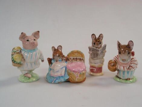 Four Beswick Beatrix Potter figures: Tailor of Gloucester