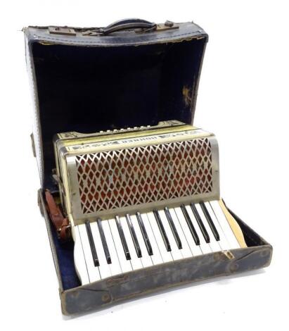 A mid 20thC Hohner Art Deco design piano accordion