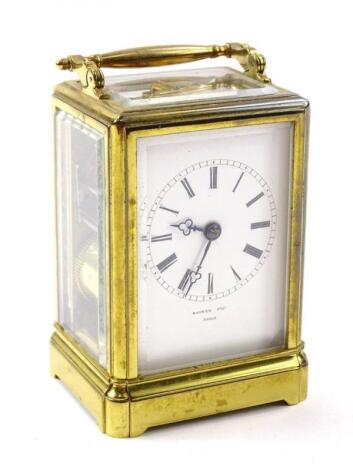 A French brass carriage clock