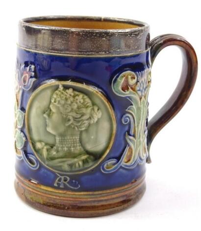 A Doulton Lambeth stoneware mug