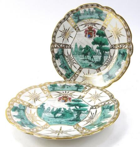 A pair of Manuel Gallego continental porcelain plates