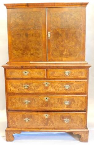 A mid 18thC and later walnut cabinet