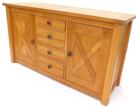 A modern oak sideboard