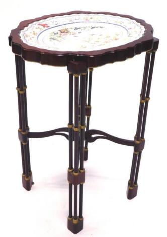 A Franklin Mint Oriental porcelain occasional table