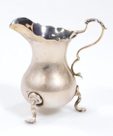 A George V silver cream jug