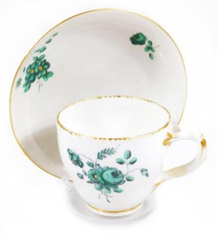 An 18thC Chelsea Derby cup and saucer