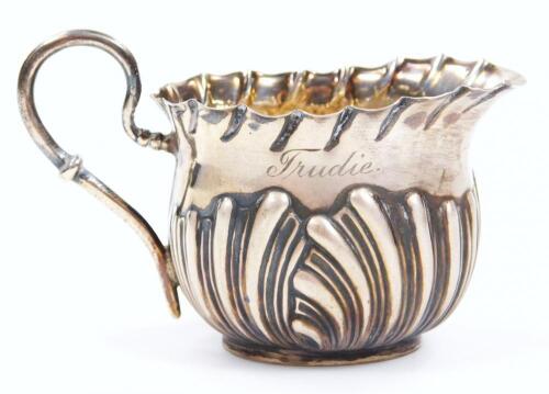 A Victorian silver cream jug