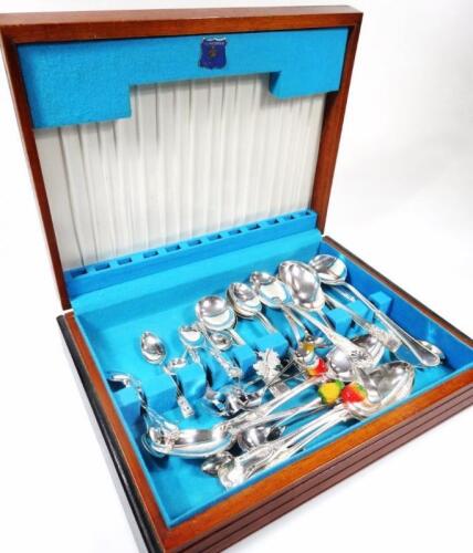 A silver plated part canteen of cutlery