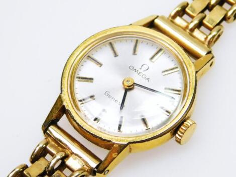 A ladies 9ct gold Omega cocktail watch