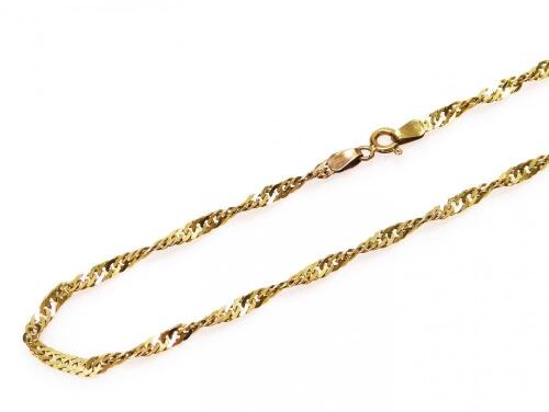 A 9ct gold fancy link necklace